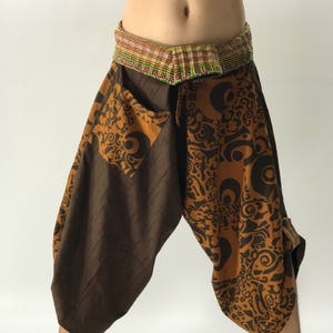 SR0145 Samurai Pants Harem pants have fisherman pants style wrap around waist