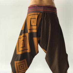 SR0133 Samurai Pants Harem pants have fisherman pants style wrap around waist