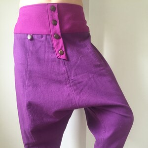 HR0787 Aladdin Pants, Harem Pants 100% Cotton Harem Pants Unisex Low Crotch Yoga Trousers