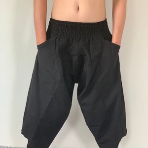 HC0108 Samurai Pants Men's Fashion Harem Pants Yoga Pants Casual Cotton  Bottoms 