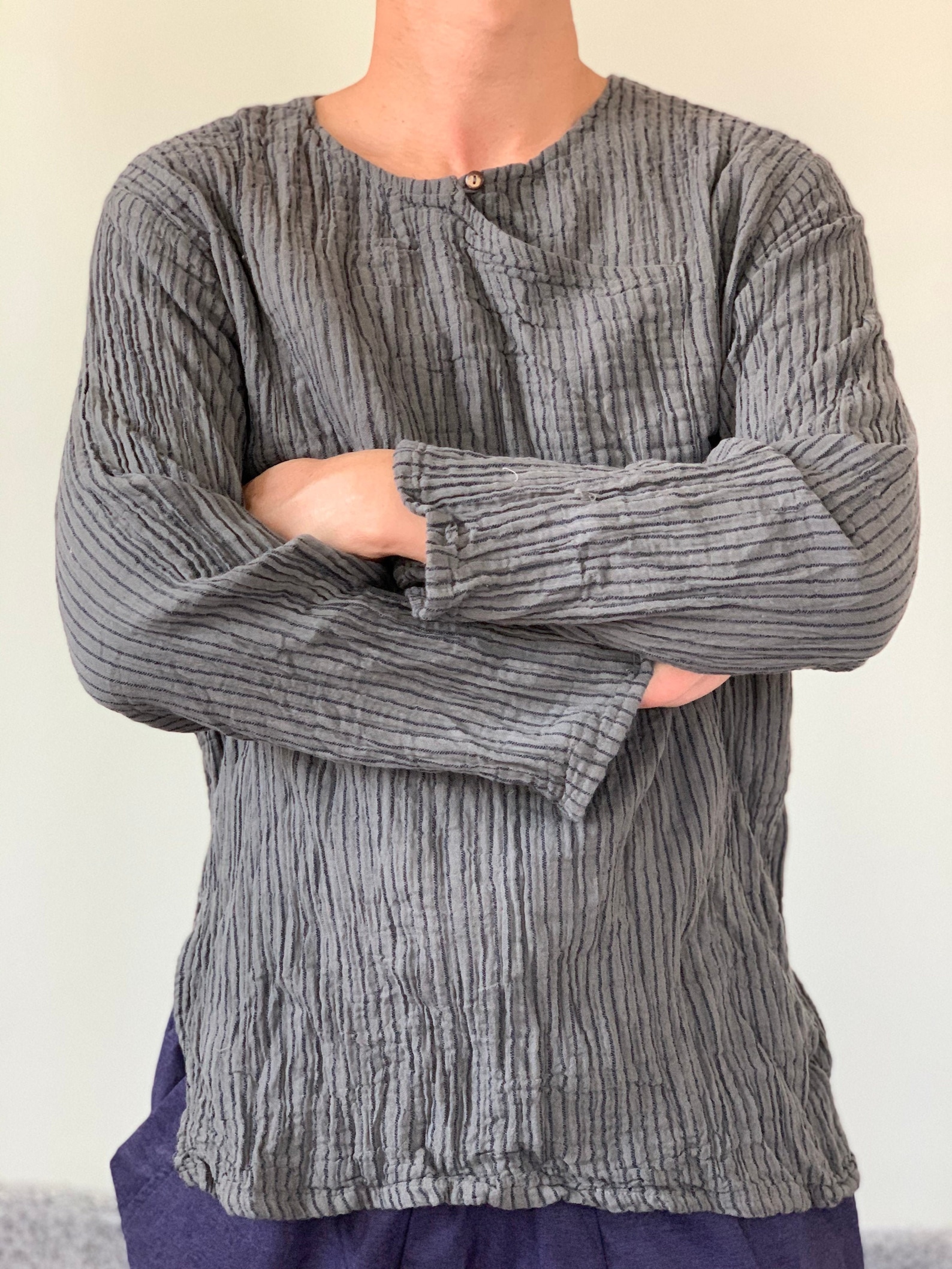 CG0305 Double Gauze Cotton Top Crinkle Cotton Tunic Long Etsy UK