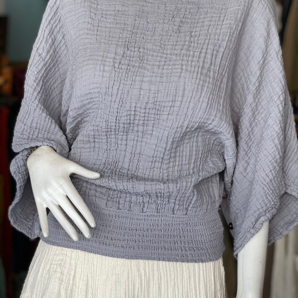 Cotton Gauze Blouse Etsy