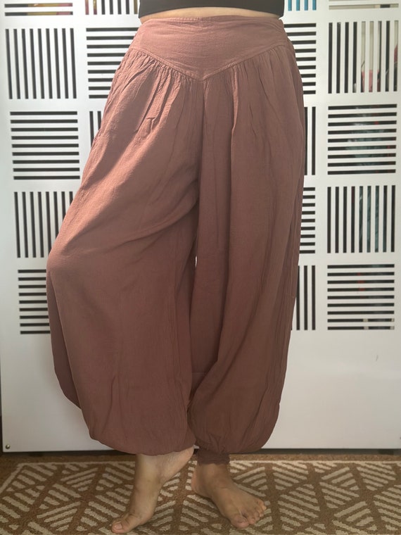 JN0009 Sarouel en coton avec cheville élastique, pantalon