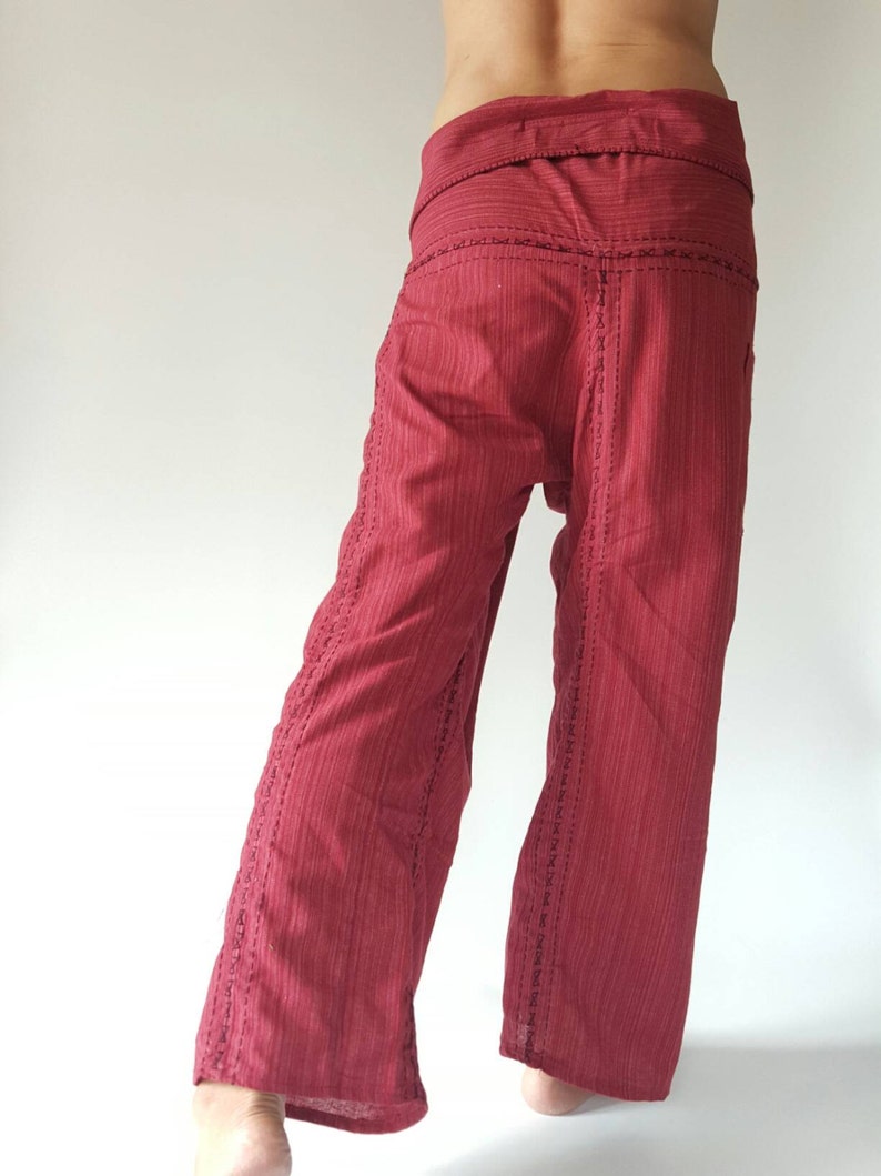 TC8003 Hand Sewing Inseam design for Thai Fisherman Pants Wide Leg pants Wrap pants Unisex pants
