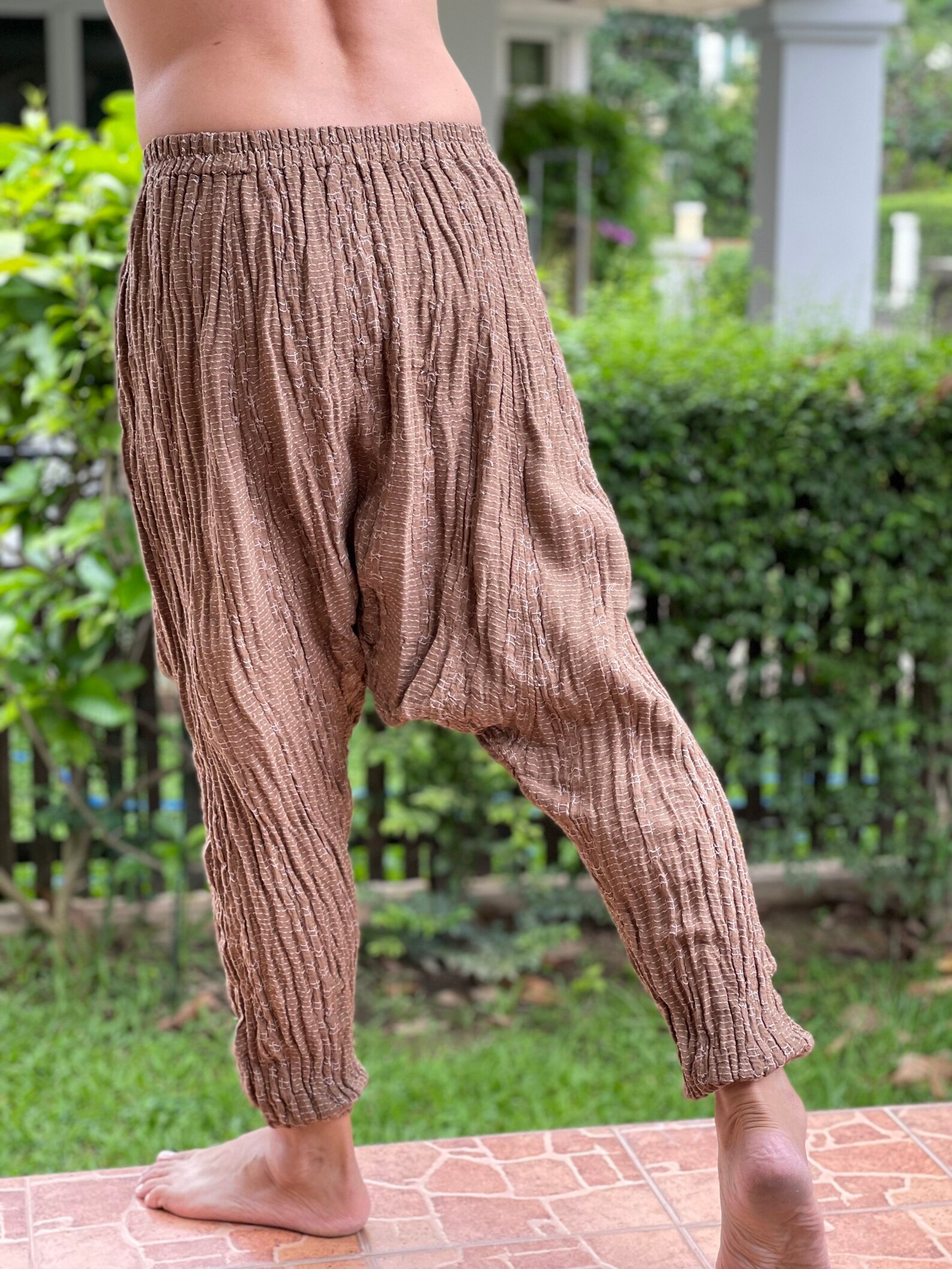 CG0471 Cotton gauze pants Harem Pants super soft baggy unisex Etsy