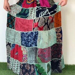 SK0807 Patchwork Bohemian Skirt. Long skirt, boho style, Beach Skirt