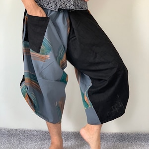 SR0053 Samurai Pants Harem pants have fisherman pants style wrap around waist