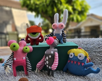 MG0056 5匹のモンスターギャングかわいい手作り、かわいい小さな