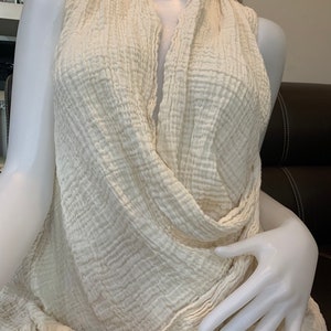 CG0459 Lady blouse Cotton Gauze Handmade Ethically, Unisex, Comfortable to Wear, Light and airy, perfect for spring and summer