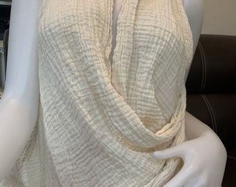 CG0459 Lady blouse Cotton Gauze Handmade Ethically, Unisex, Comfortable to Wear, Light and airy, perfect for spring and summer