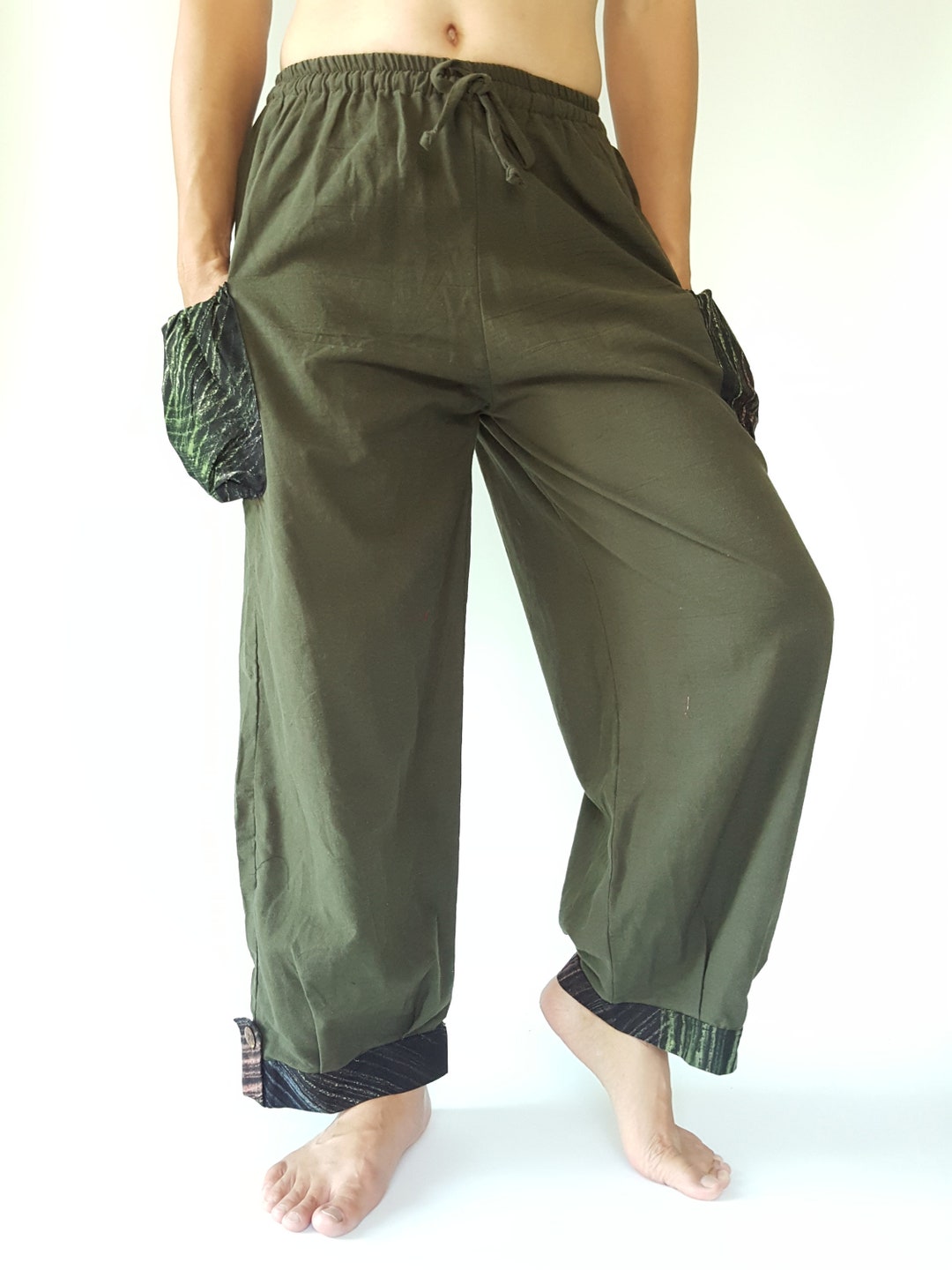 ALADDIN HAREM HIGH CROTCH PANTS TURQUOISE