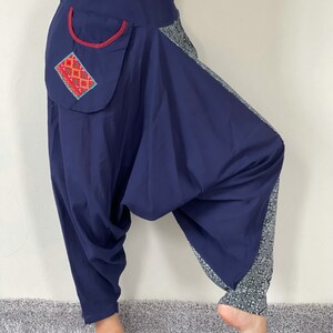 HR0149 Hilltribe Harem Pants Unisex Low Crotch Trousers