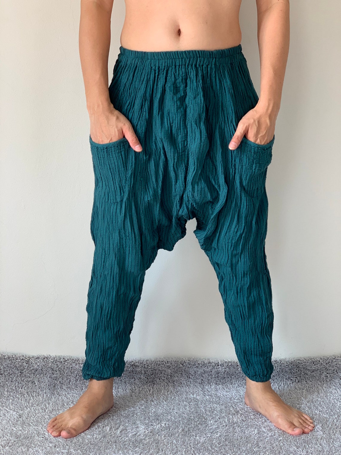 CG0193 Cotton gauze pantsDouble Cotton Gauze Harem Pants for Etsy