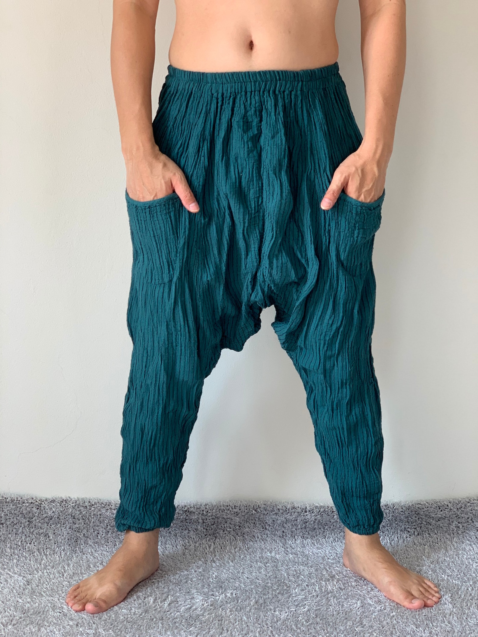 CG0193 Cotton gauze pantsDouble Cotton Gauze Harem Pants for Etsy