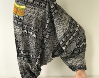 HR0055 Harem Pants Unisex Low Crotch Yoga Trousers