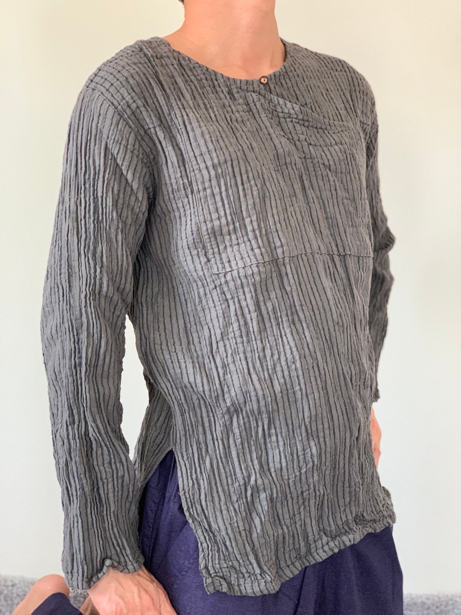 CG0305 Double Gauze Cotton Top Crinkle Cotton Tunic Long Etsy UK