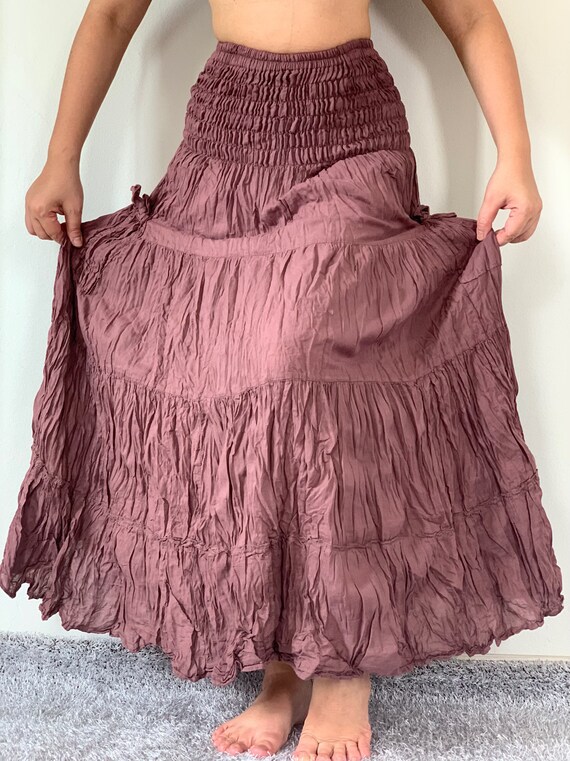 SK0716 Maxi jupe en coton pour Beach Summer jupes boho jupes gitanes longues Etsy France