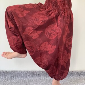HR0206 Aladdin Pants, Harem Pants 100% Cotton Harem Pants Unisex Low Crotch Yoga  Trousers - LaFactory