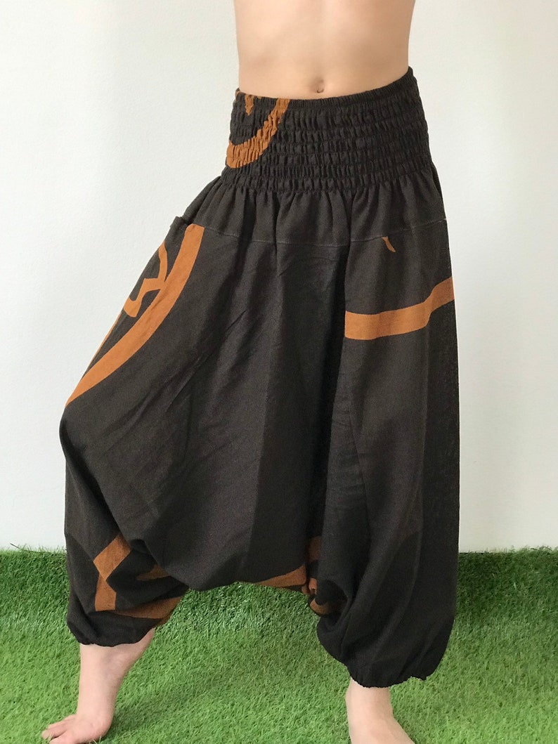 KD0305 Kids Samurai Pants Harem Pants Unisex Low Crotch Yoga Trousers,