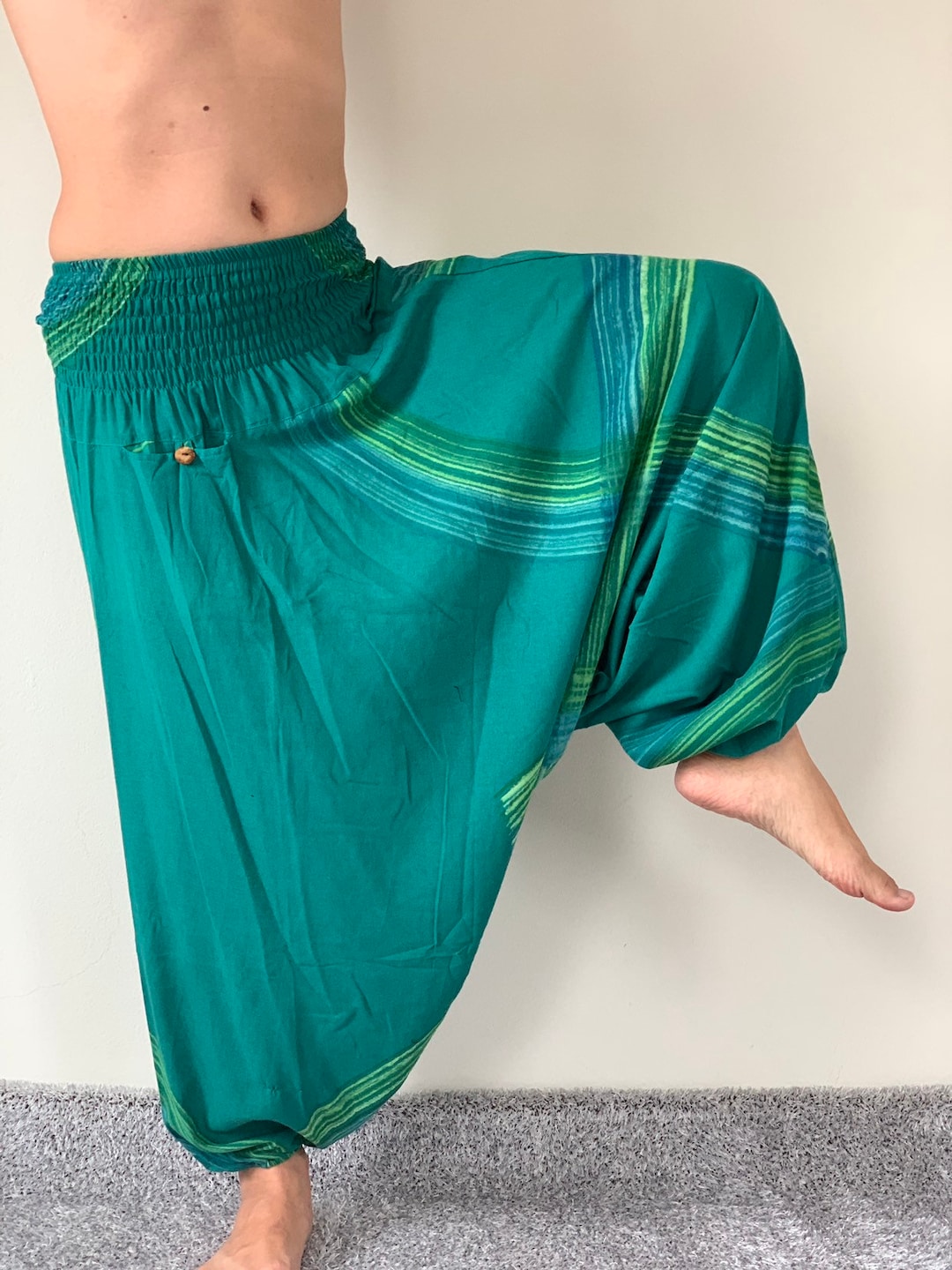 ALADDIN HAREM HIGH CROTCH PANTS PINK