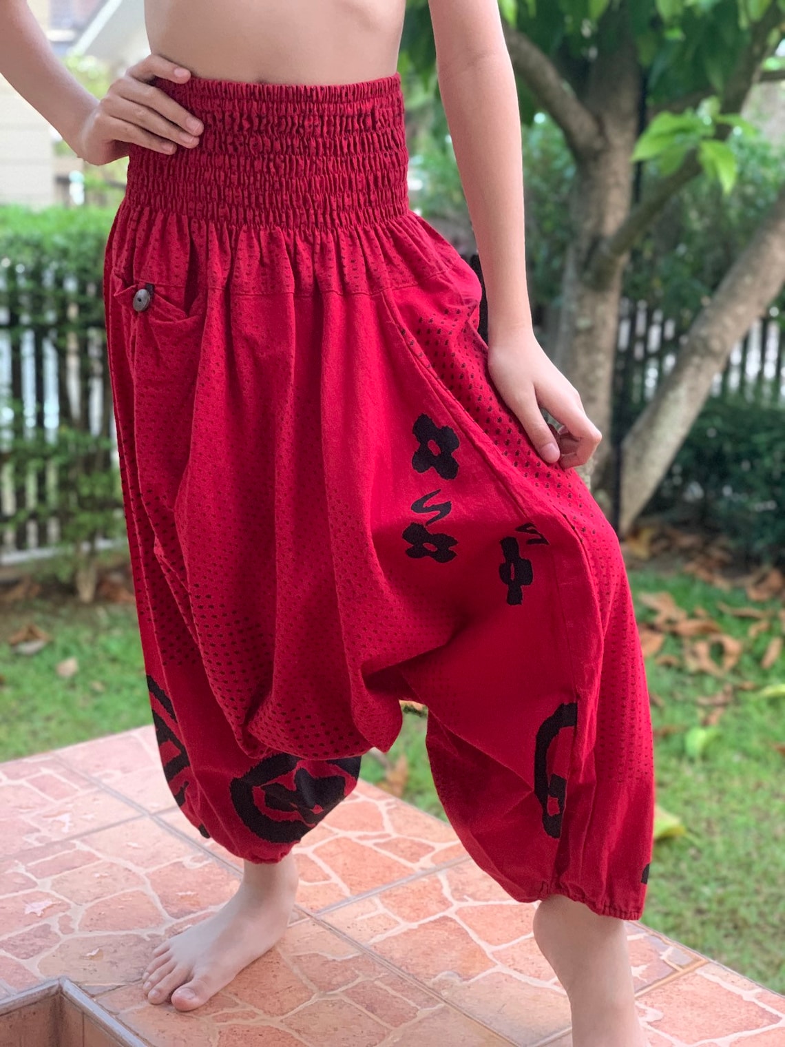 KIDS DROP CROTCH HAREM PANT 12-14 TIGER TRAP main image 1