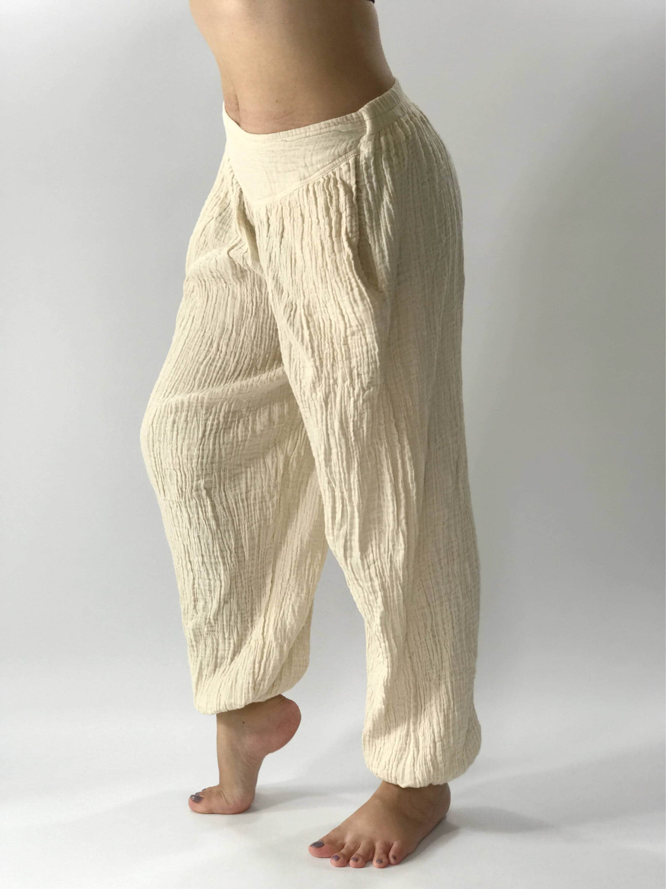 HC0054 Cotton Gauze Yoga Pants Super Soft. Elastic waist Etsy