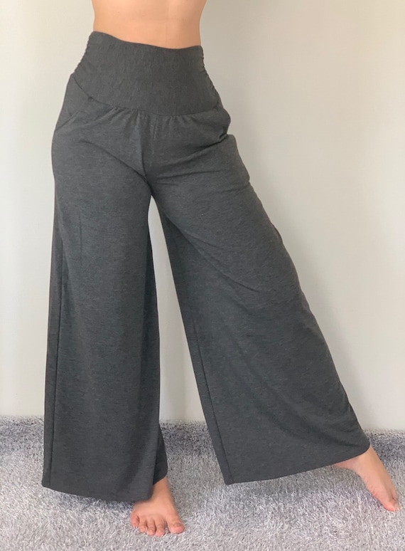 WL0309 Stretch Wide Leg Yoga Pants High Waist Yoga Pants Etsy