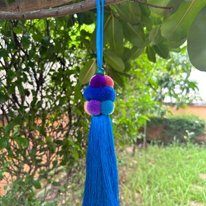 A0049 Handgemachte Pom Pom Schlüsselanhänger , handgemachte Charme Traditionelle Tribal Lieferungen