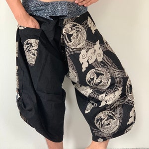 SR0018 Samurai Pants Harem pants have fisherman pants style wrap around waist