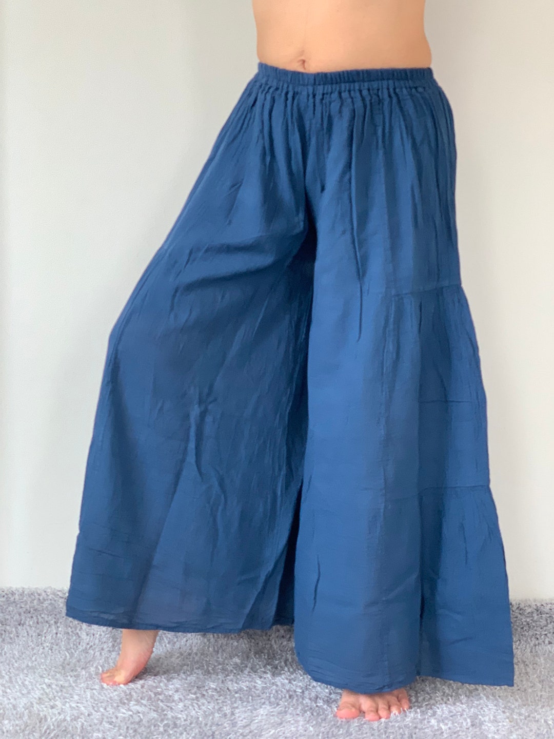 CG0010 Wide Leg Cotton Gauze, Lady Pants Super Soft. Gaucho