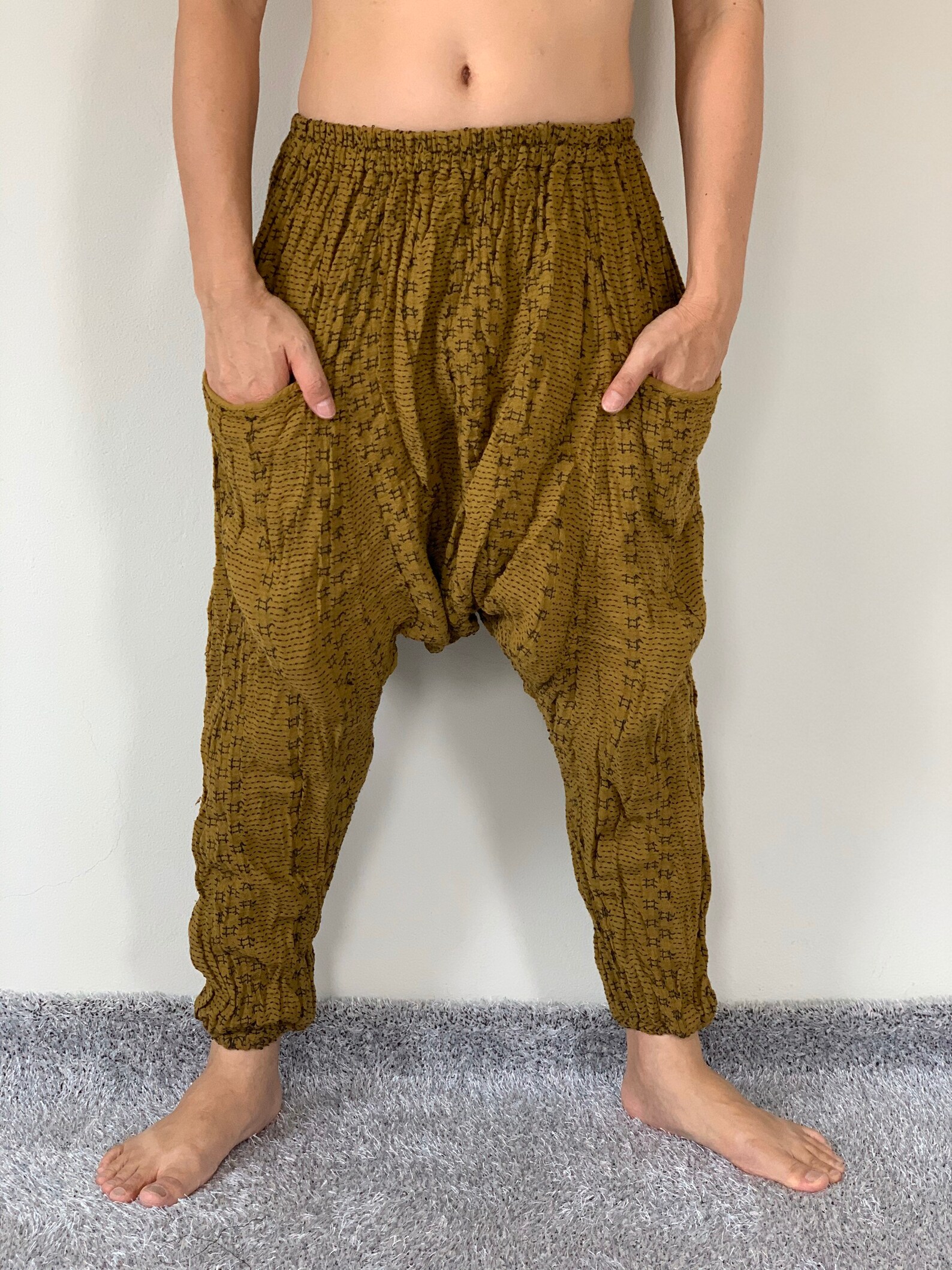 CG0058 Cotton gauze pants Harem Pants super soft rayon baggy Etsy