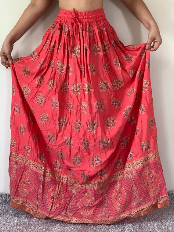 Pink long top skirt online india