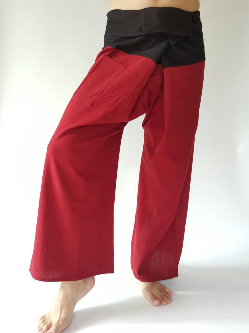 2T0006 Thai Fisherman Pants Wide Leg Pants Wrap Pants Unisex Etsy