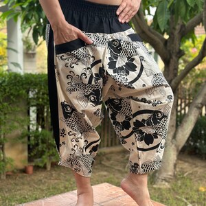 TY0029 Samurai Pants Men&#39;s Fahion Harem Pants Yoga Pants Casual Cotton Bottoms