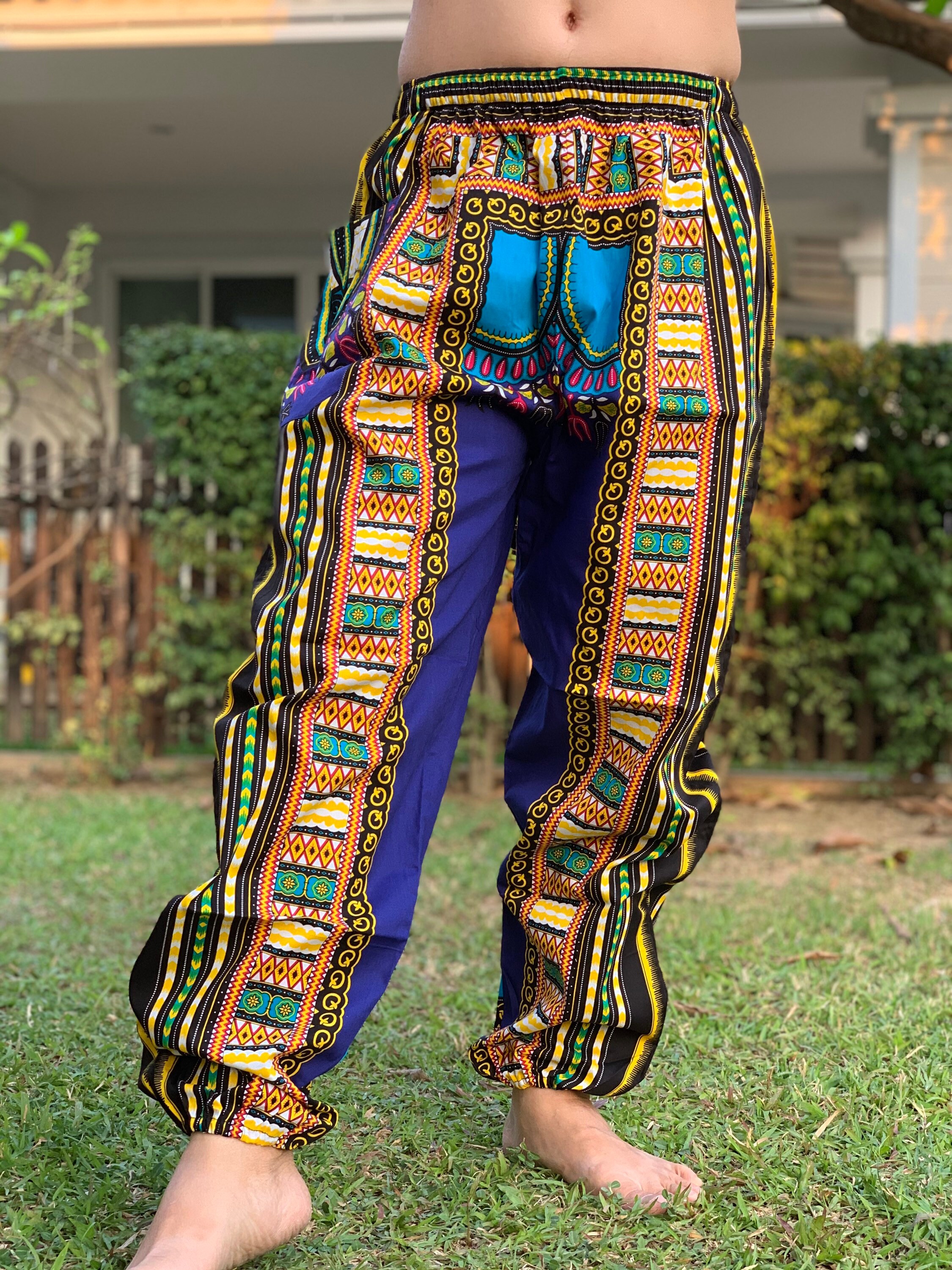 DK0035 African Print Dashiki Pants Cotton Aladdin Yoga Harem