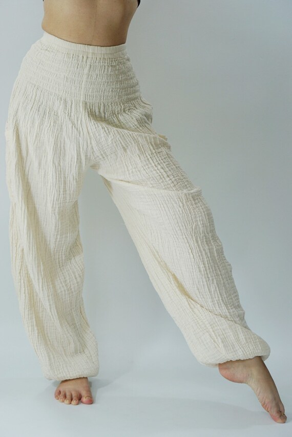 CG0600 Harem Gauze Soft Cotton Pants Super Soft. Elastic Etsy Canada