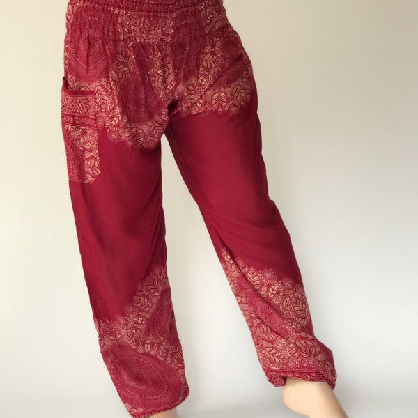 SM0042 Bohemian Harem Loose Yoga Travel Lounge Festival Beach Pants,Lady Genie Pants woman fasion Trouser, Gypsy Pants Rayon Pants,Aladdin