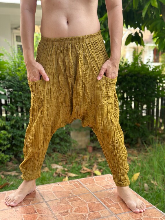 Buy CG0502 Cotton Gauze Pants, Harem Pants Super Soft Baggy Unisex Harem  Pants Online in India 