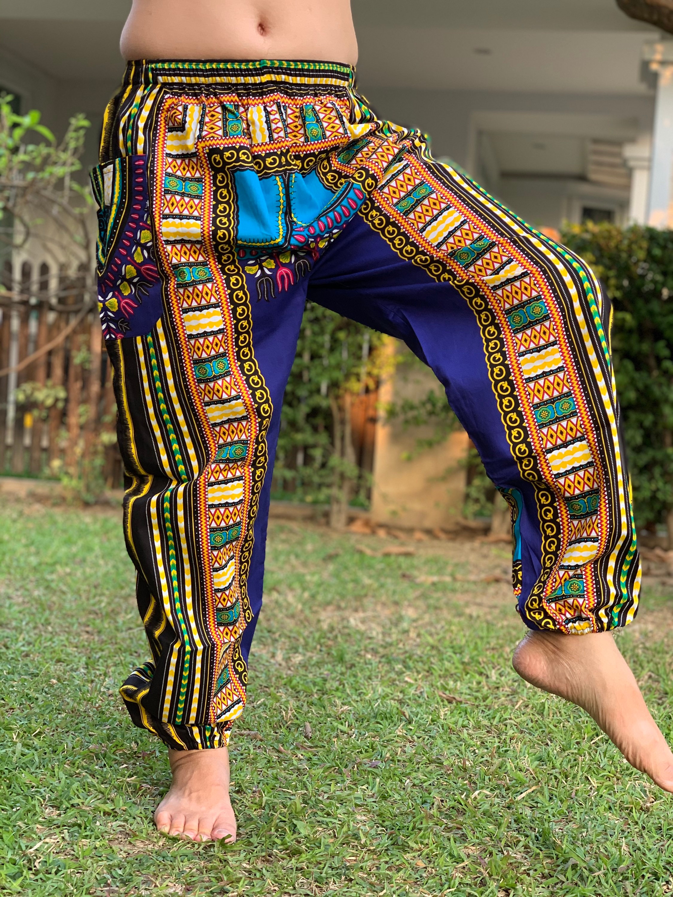 DK0035 African Print Dashiki Pants Cotton Aladdin Yoga Harem Pants