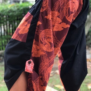BT0301 New arrival Samurai pants men pants Handmade pants, unisex Yoga Harem Pants  - elastic waistband
