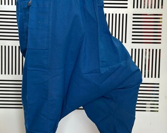 TY0024 Mujeres Pantalones hasta la pantorrilla Pantalones capri de algodón Cintura elástica Lino Zen Pantalones Harem Pantalones de verano Pantalones de pierna ancha