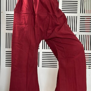 FP0031 Elastic waist Thai Fisherman Pants Wide Leg pants, Wrap pants, Unisex pants, Thai Fisherman Pants, Cotton