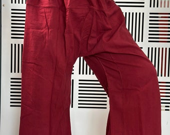 FP0031 Elastic waist Thai Fisherman Pants Wide Leg pants, Wrap pants, Unisex pants, Thai Fisherman Pants, Cotton