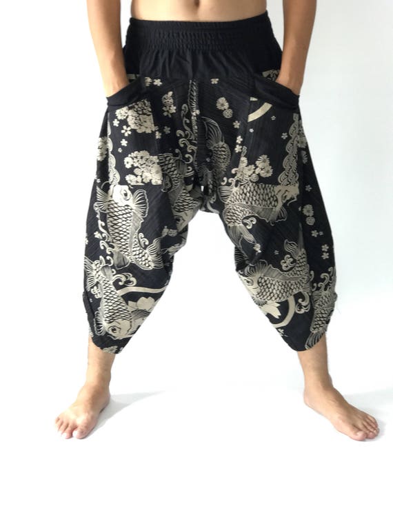 HC0074 Samurai Pants Uomo Fahion Harem Pantaloni Yoga | Etsy Italia