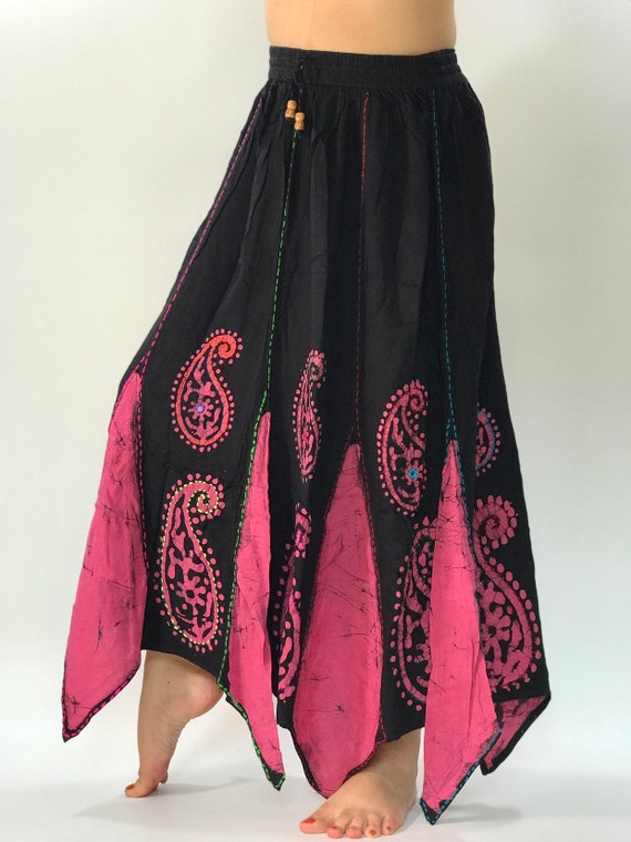 Indian tie dye long skirts hotsell