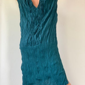 CG0414 Cotton Guaze Maxi Dress smock, Indigo dyed Thai cotton  / Cotton dress