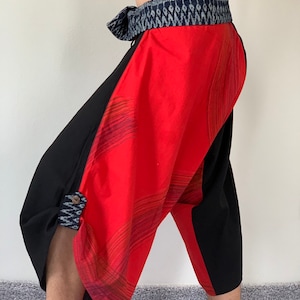SR0050 Samurai Pants Harem pants have fisherman pants style wrap around waist