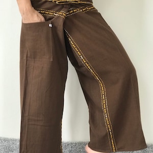 F80060 Thai Fisherman Pants Wide Leg pants, Wrap pants, Unisex pants