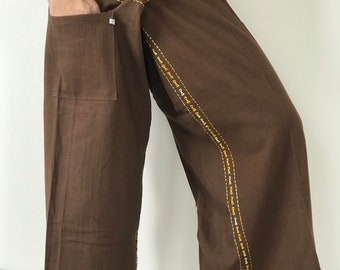 F80060 Thai Fisherman Pants Wide Leg pants, Wrap pants, Unisex pants