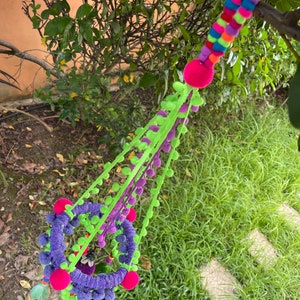 MB0290 Handmade Mobile Hanging for Home Decor, Mobiles,Baby mobile,Hanging colorful beads, boho mobile , Design cute Pom Pom decorate